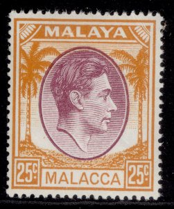 MALAYSIA - Malacca GVI SG12, 25c purple & orange, NH MINT.