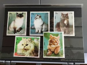 Sharjah Long Hair   Cats stamps   R25325