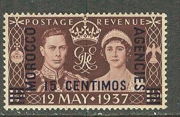 Great Britain-Morocco # 82  Geo VI Coronation (1) Unused  VLH