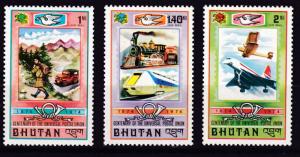 Bhutan 1974  Centenary of the U.P.U. Complete (8) inc. Air Mails  VF/NH