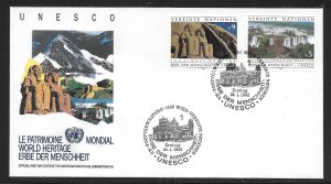 UN Vienna 125-126 1992 World Heritage FDC Geneva Cachet