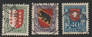 SWITZERLAND #B18-20 USED COMPLETE