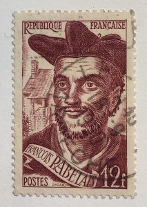 France 1950 Scott 639 used - 12fr,  Francois Rabelais,  author