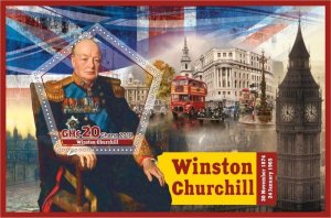 Stamps. Famous people.  Winston Churchill 2018 6 sheets perforated