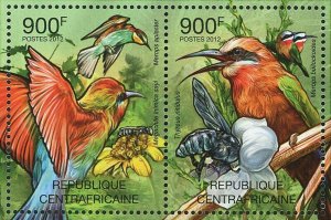 Bee-eaters & Bees Stamp Merops Nubicoides Thyreus Nitidulus S/S MNH #3662-3665 