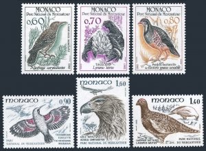 Monaco 1323-1328, MNH. Mi 1520-1525. Birds 1982. Nutcracker, Grouse, Partridge,