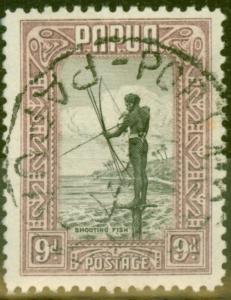 Papua 1932 9d Black & Violet SG138 V.F.U C.T.O