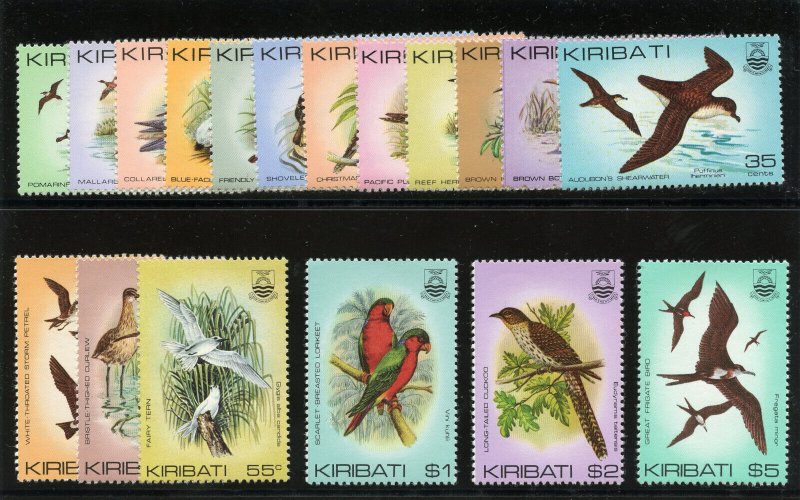 Gilbert & Ellice Is - Kiribati 1982 Birds set complete MNH. SG 163-178.