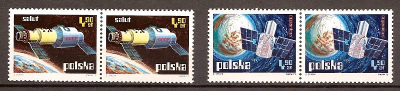 Poland - 1973 - Mi. 2255-56 (Space) - MNH - PO012