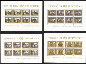 Liechtenstein Sc# 650-653 MNH Panes/8 1978 40rp-80rp Vaduz Castle