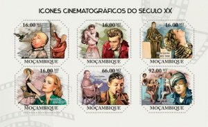 Mozambique 2011 MNH - Cinema Icons of XX Century. Mi 4749-4754, Scott 2310