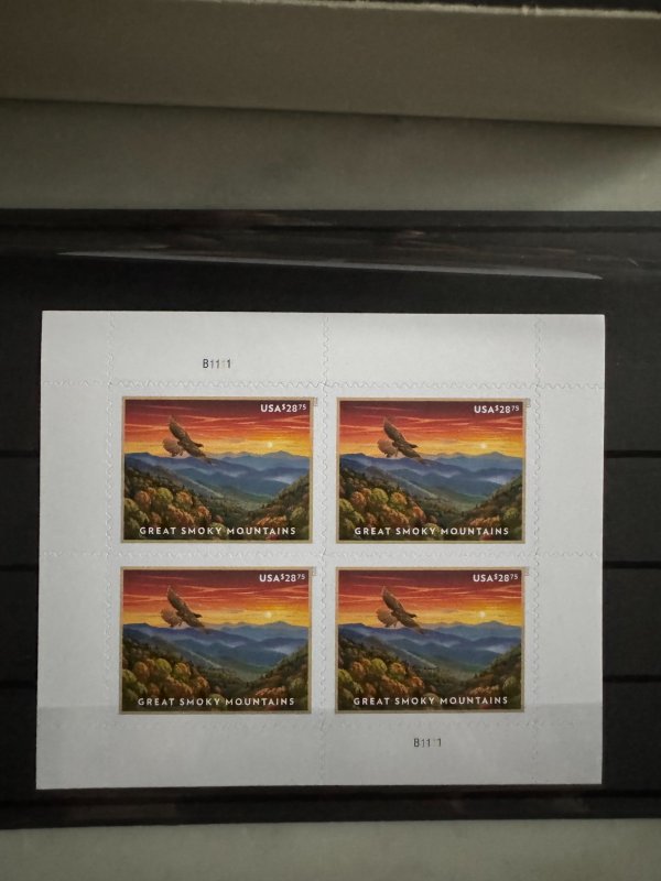 USA US Grand Island Ices Cave & Smoky Mountain Sheet of 4 in MNH VF Free FedEx