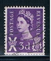 Great Britain Scotland 1: 3p Elizabeth II, used, F-VF