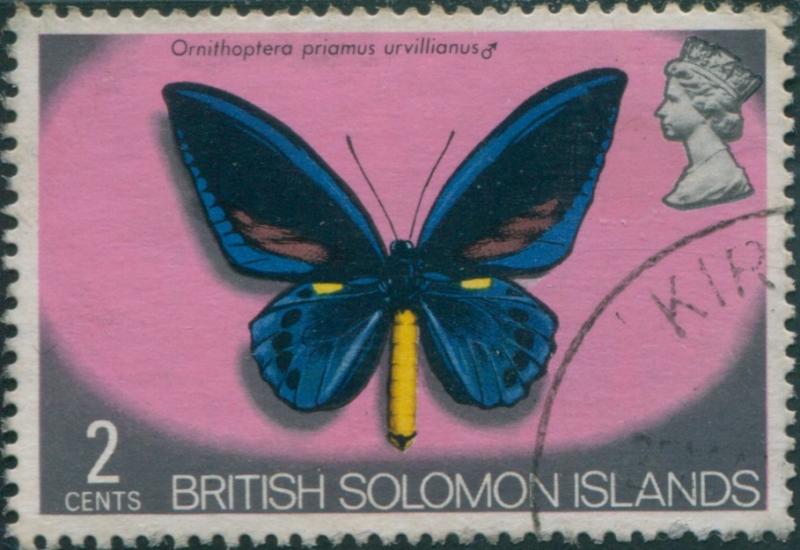 Solomon Islands 1972 SG220 2c Butterfly FU