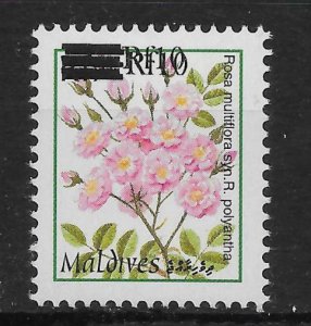 MALDIVE ISLANDS SG3460ab 2001 10r on 7r DEFINITIVE WITH SURCHARGE DOUBLE MNH