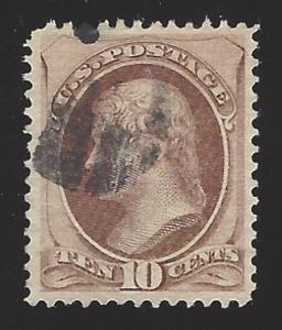 US #150 1870-71 Brown Perf 12 Used F-VF Scv $35