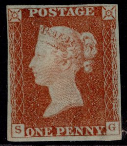 GB QV SG8, 1d red-brown PLATE 46, NH MINT. Cat £600+ SG 