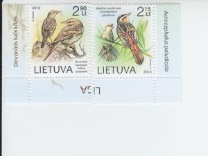 2013 Lithuania Red Book - Birds (Scott 1010-11) MNH