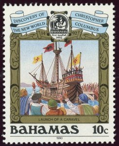 Bahamas #688 Discovery of America Heraldic Lion 10c Postage Stamp 1990 MNH VF