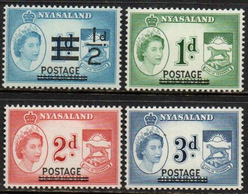 Nyasaland Protectorate Sc #112-115 Mint Hinged