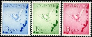 RYUKYU #C1-C3 VF+ OG NH CV $205 BN2033