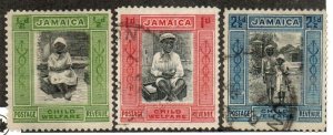 Jamaica B1 Mint hinged, B2-B3 Used