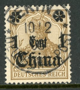 China 1901 Germany 1¢/3pf Germania Michel 28 (Sc #37) Peking CDS E982