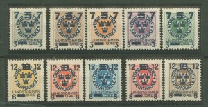 Sweden #B22-B31  Single (Complete Set)