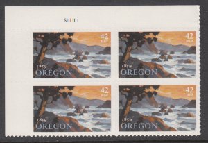 US 4376 Oregon Plate Block MNH VF