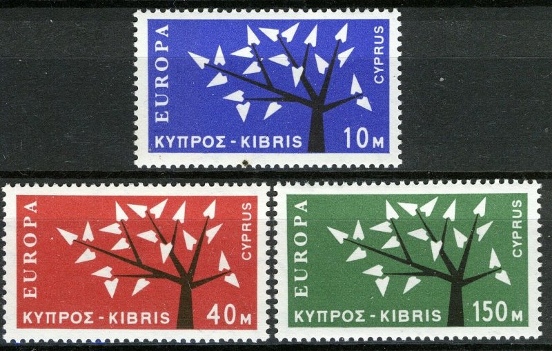 Cyprus 1963, 1962 Europa Cept set F-VF MNH, Mi 215-17 cat 50€