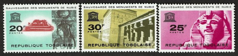 Togo Scott 476-78 MNH (1964) Egyptian Monuments