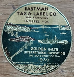 1939 US Poster Stamp Golden Gate International Exposition On San Francisco Bay