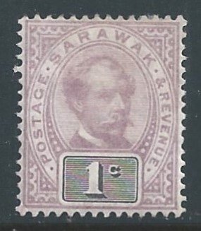 Sarawak #8 Mint No Gum 1c Sir Charles Johnson Brooke