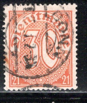 Germany Reich Scott # OL13, used, Mi # D20, exp h/s