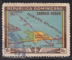 Dominican Republic C62 Map of the Island 1946
