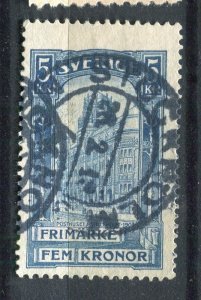 SWEDEN; 1903 early GPO Stockholm issue fine used 5k. value