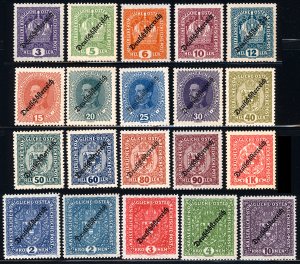 Austria 1918  Scott #181-99 MNH