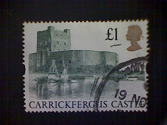 Great Britain, Scott #1445, used(o), 1992, Carrickfergus Castle, £1, green