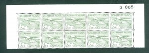 Greenland.1 Mnh 10-Plate Block 1975 # G 005. 2 Kr.Narwhal. Sc # 72. Engr. Slania