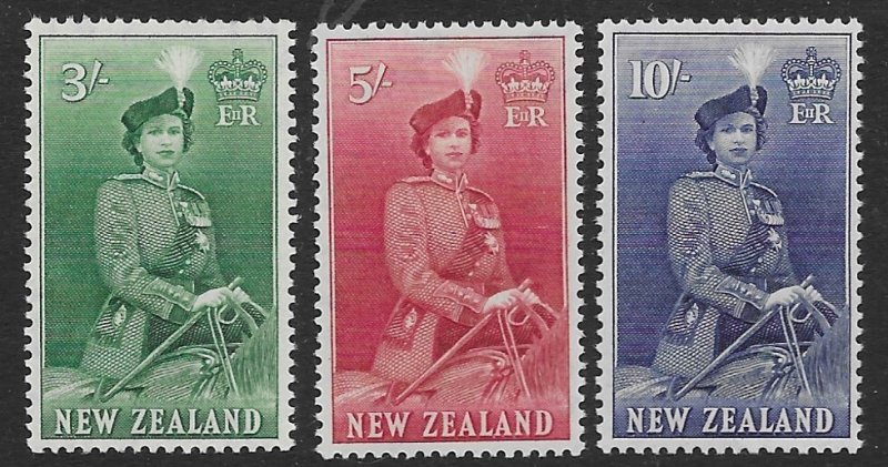 New Zealand 299-301  1953  3 values  FVF Mint  - lightly hinged