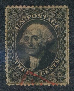 UNITED STATES (US) 36 USED VF LIGHT HORIZTL CREASE 