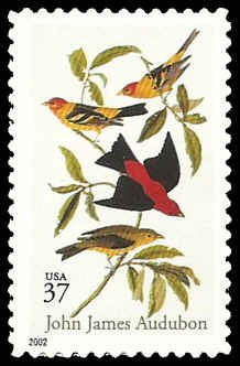 PCBstamps   US #3650 37c Scarlet & Louisiana Tanagers, MNH, (9)