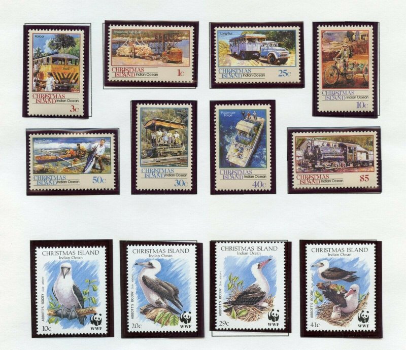 CHRISTMAS ISLAND SELECTION OF 1987//91  INCLUDES #274d & 274e  ISSUES  MINT NH-