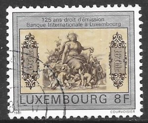 Luxembourg 661: 8f First Luxembourg banknote , used, F-VF