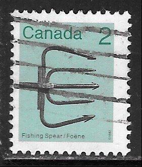 Canada 918a: 2c Fishing Spear, used, VF