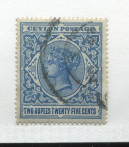 Ceylon QV 1900 2 rupees 25 cents used