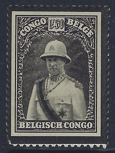 Belgian Congo, Scott #158; 1.50fr King Albert Memorial, MNH