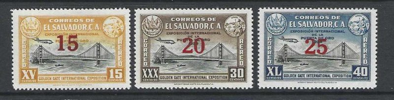 El Salvador C89-C91 Mint  SC:$2.45