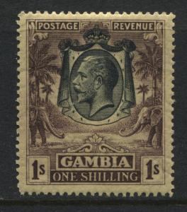 Gambia KGV 1/ dark yellow violet buff mint o.g. (JD)