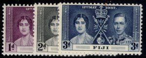 FIJI GVI SG246-248, 1937 CORONATION set, M MINT.